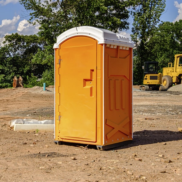 how often are the porta potties cleaned and serviced during a rental period in Garfield County NE